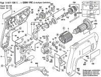 Bosch 0 601 136 541 GBM 1 RE Drill 110 V / GB Spare Parts GBM1RE